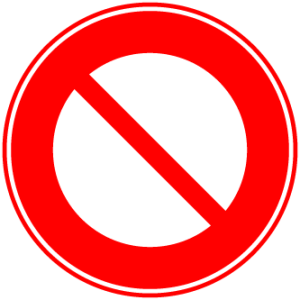 車両通行止めの標識