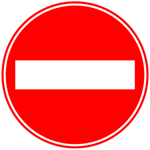 車両侵入禁止の標識